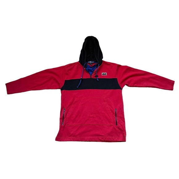Vtg Polo Ralph Lauren Hi Tech Hoodie Hooded Sweatshirt Red Men's Medium H10242 - Picture 2 of 15